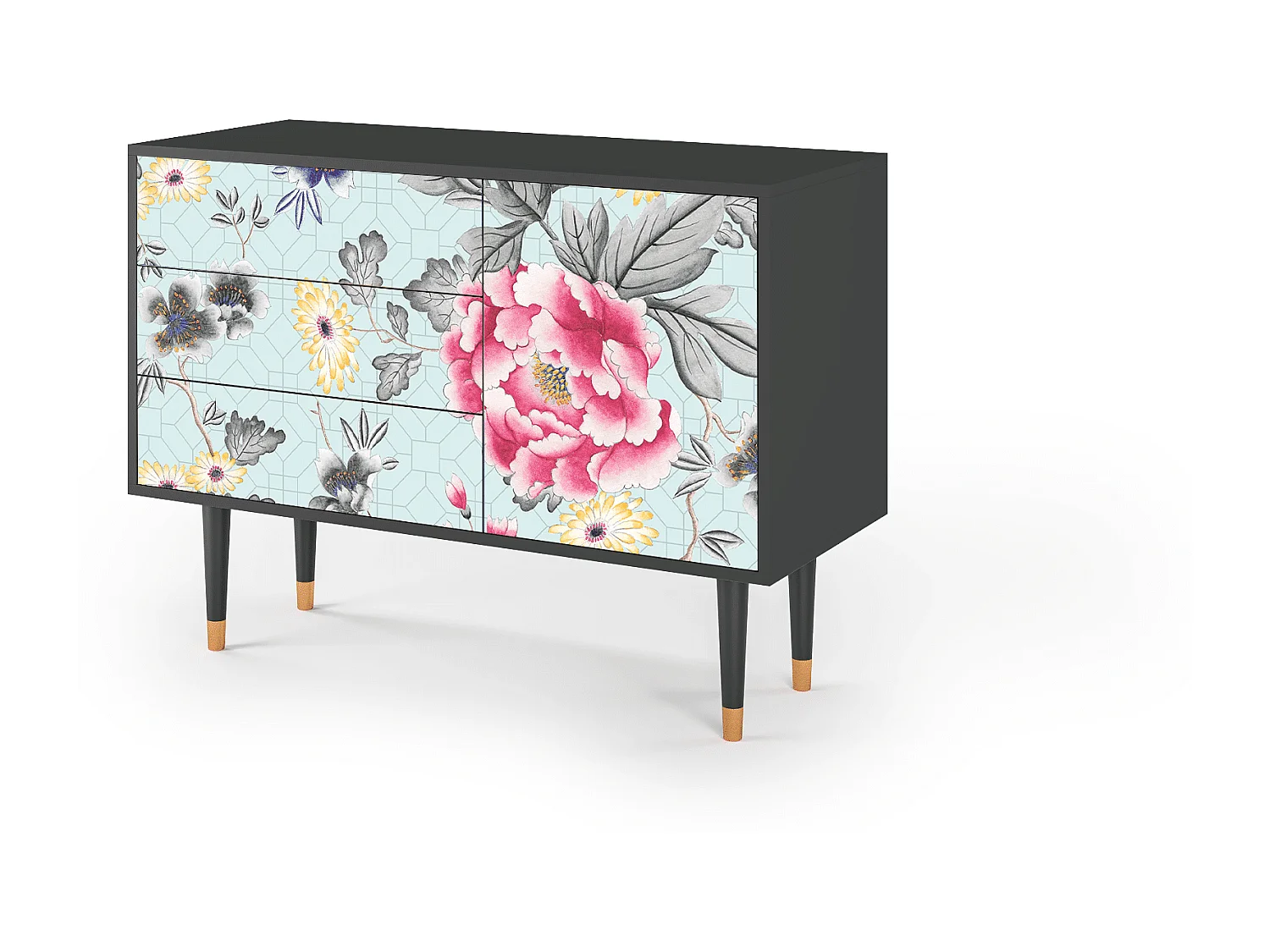 Kredens - 115х84х41 cm - S3 - Sky Garden, Antracyt