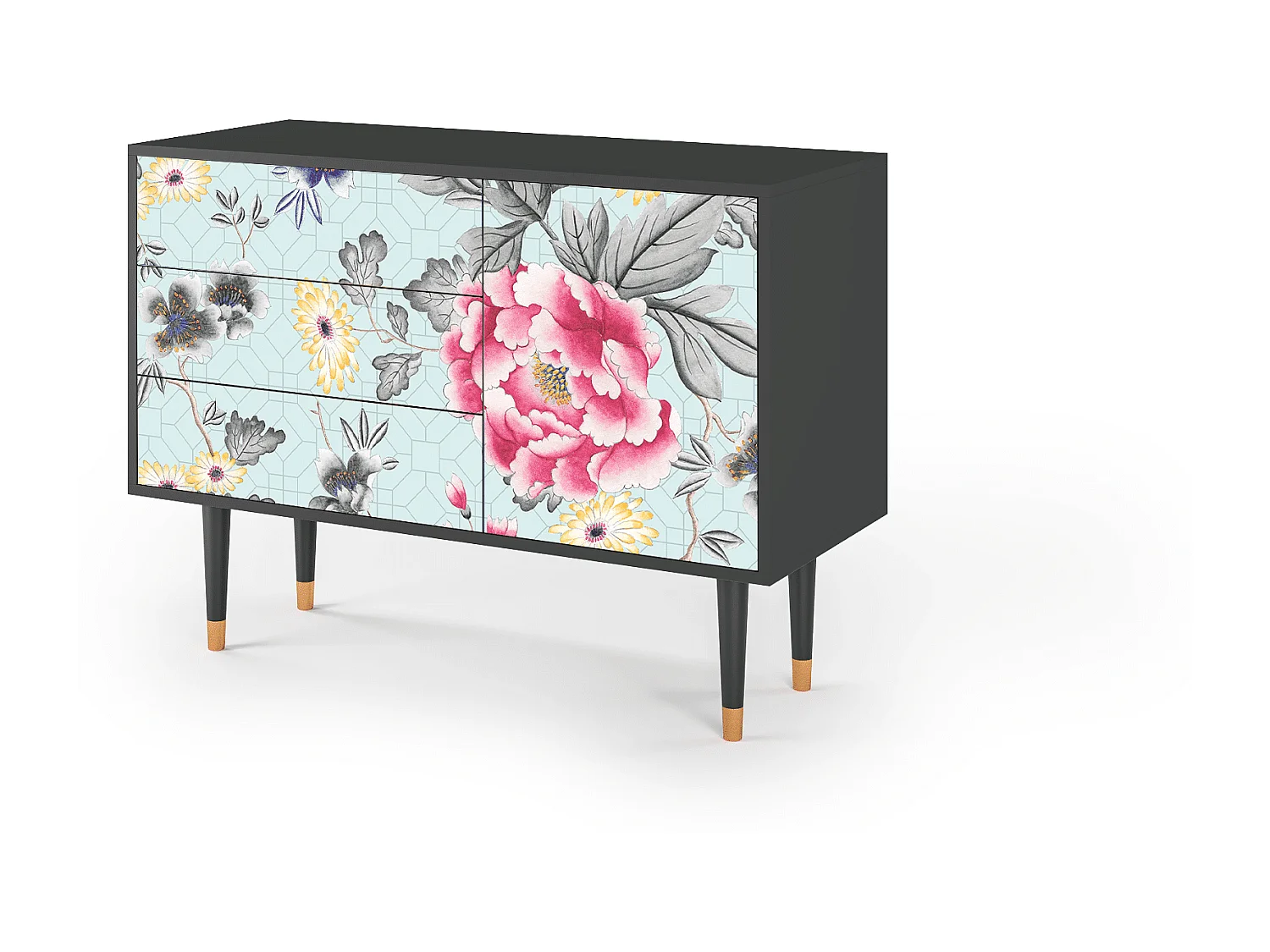 Kredens - 115х84х41 cm - S3 - Sky Garden, Antracyt