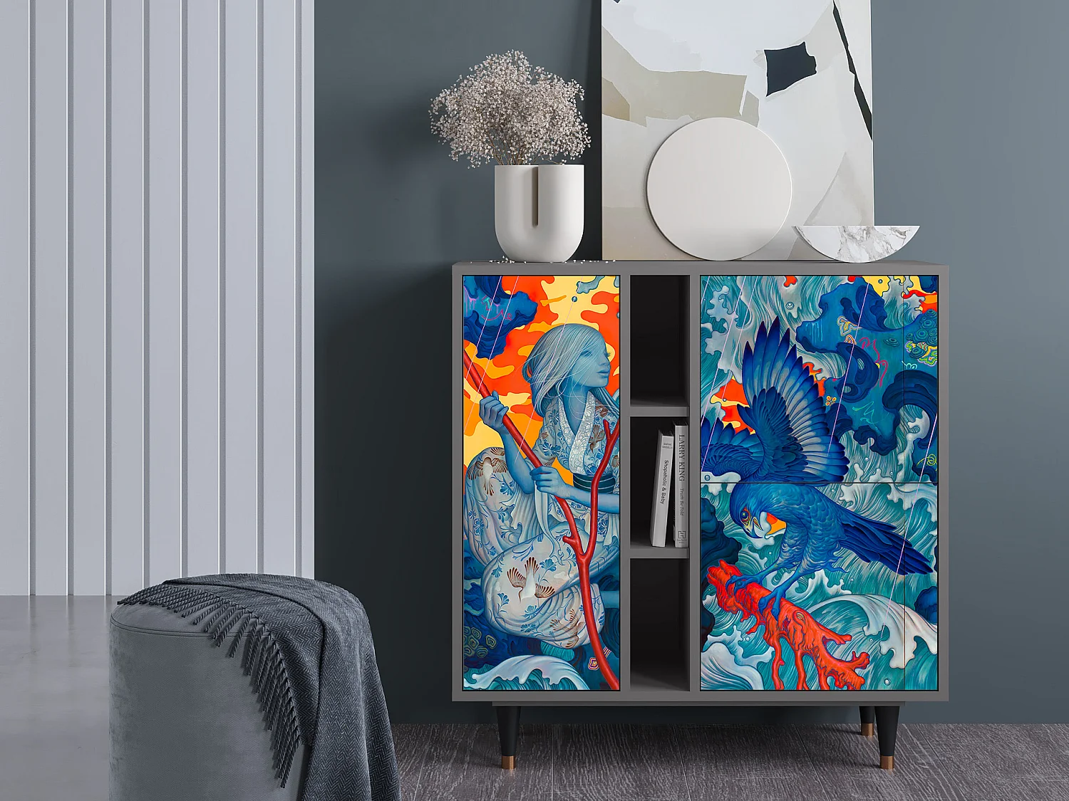 Buffet - 94х96х41 cm - BS5 - The Girl - James Jean, Gris