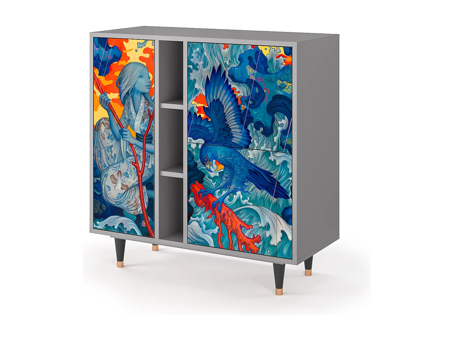 Buffet - 94х96х41 cm - BS5 - The Girl - James Jean, Gris