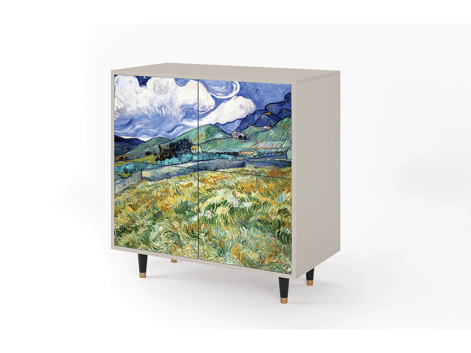 Kredens - 94x96x48 cm - BS3 - Landscape, Piaskowy