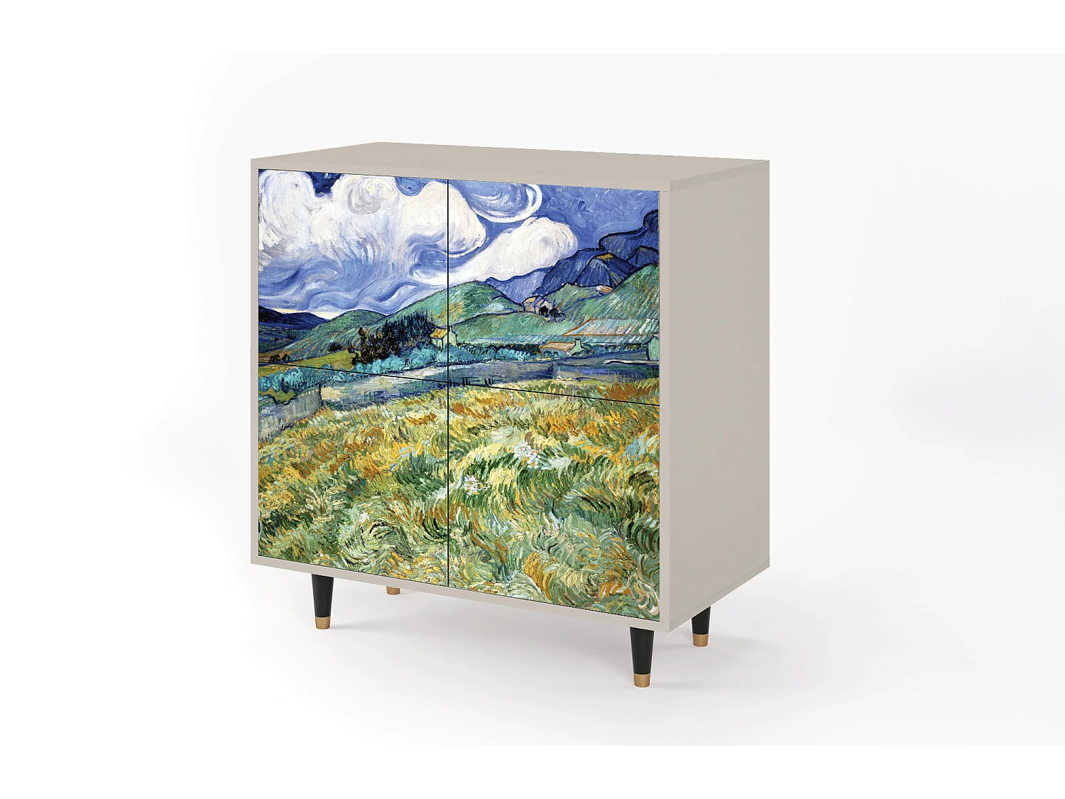 Kredens - 94x96x48 cm - BS3 - Landscape, Piaskowy