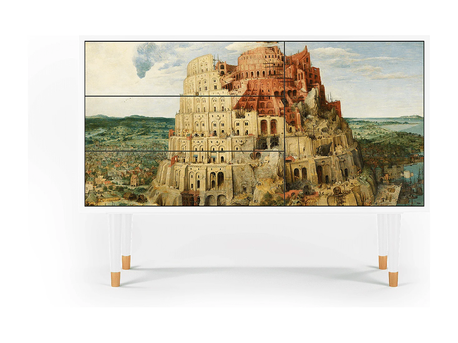 Kredens - 115х84х41 cm - S3 - Elder The Tower, Biały