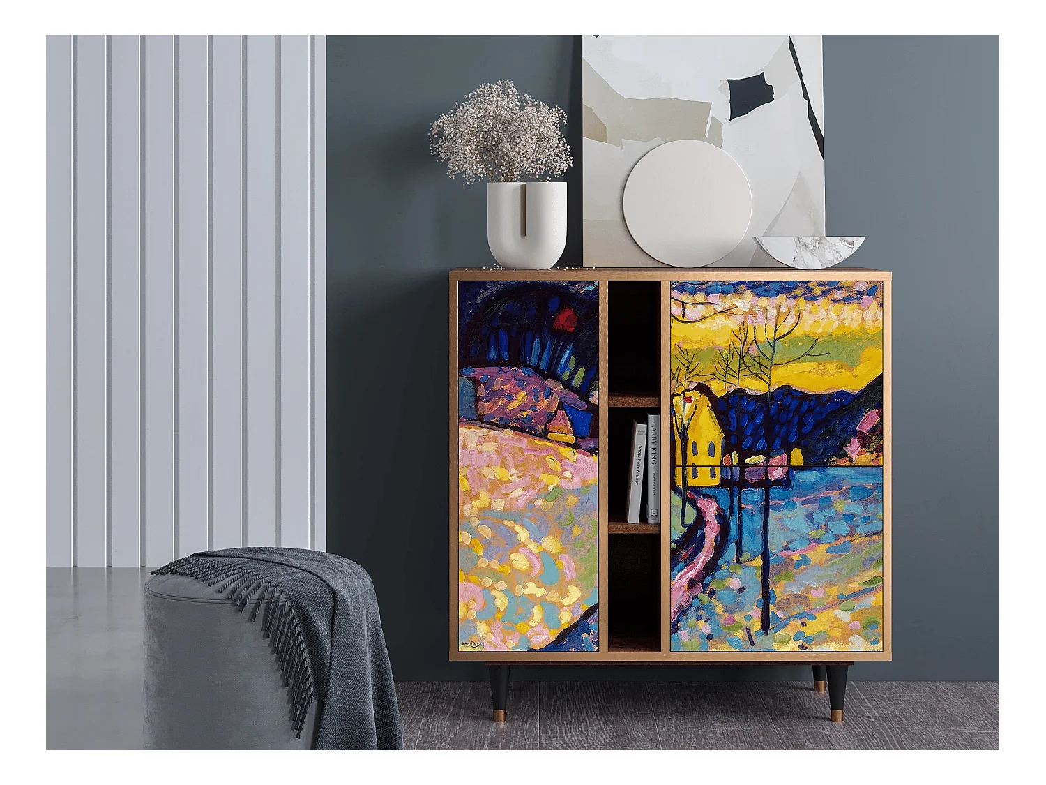 Buffet - 94х96х41 cm - BS5 - Winter Landscape, Noyer
