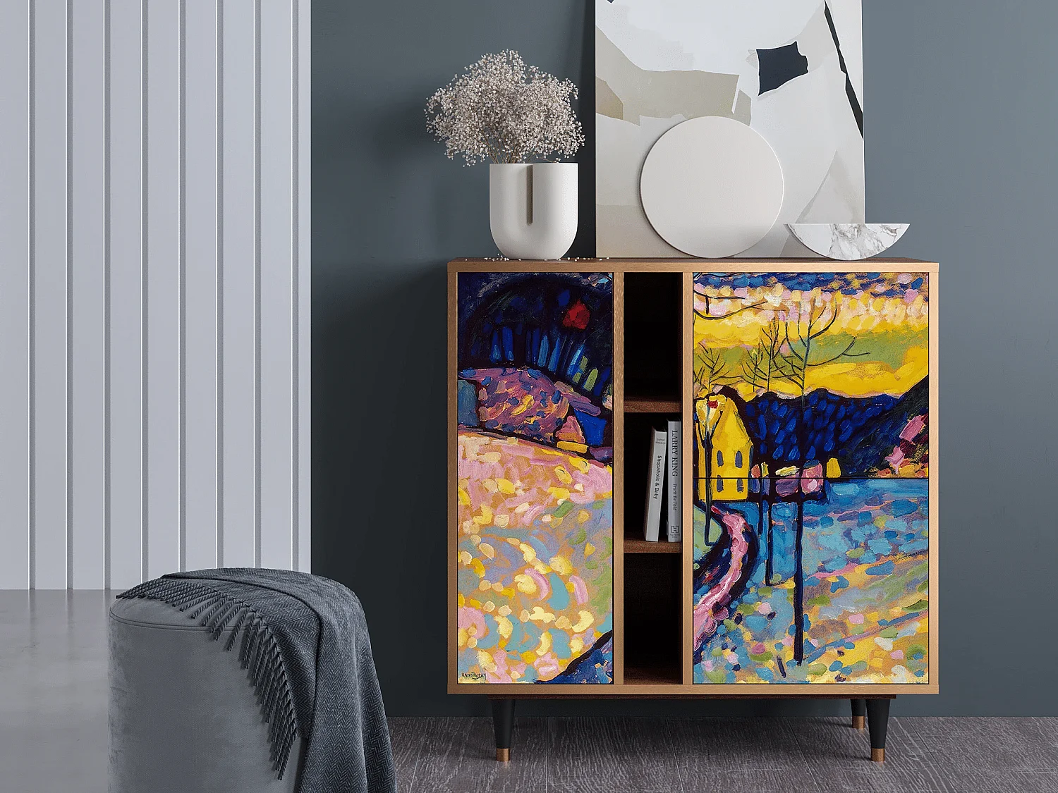 Buffet - 94х96х41 cm - BS5 - Winter Landscape, Noyer