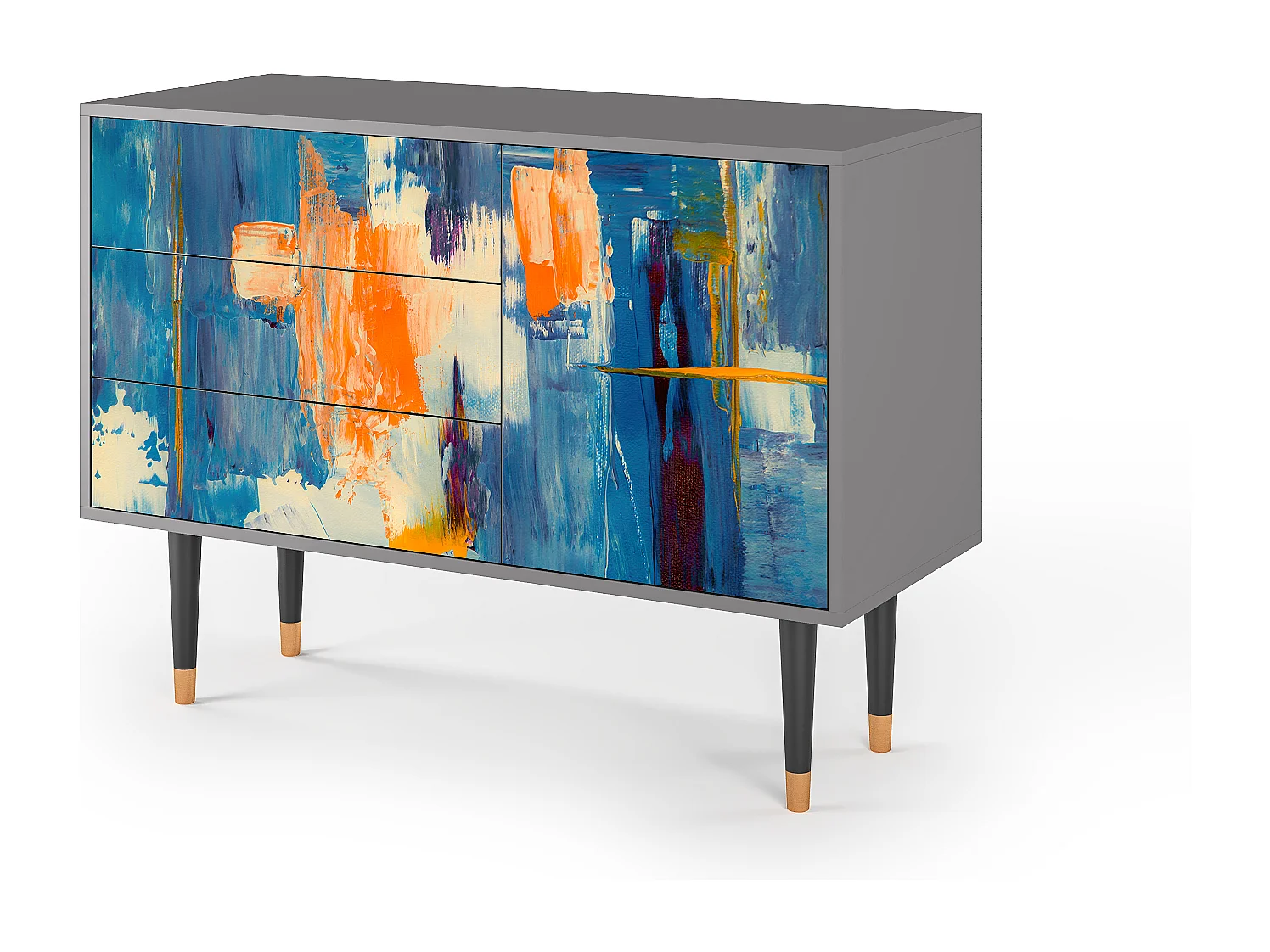 Buffet - 115х84х41 cm - S3 - Abstract Expressionism, Gris