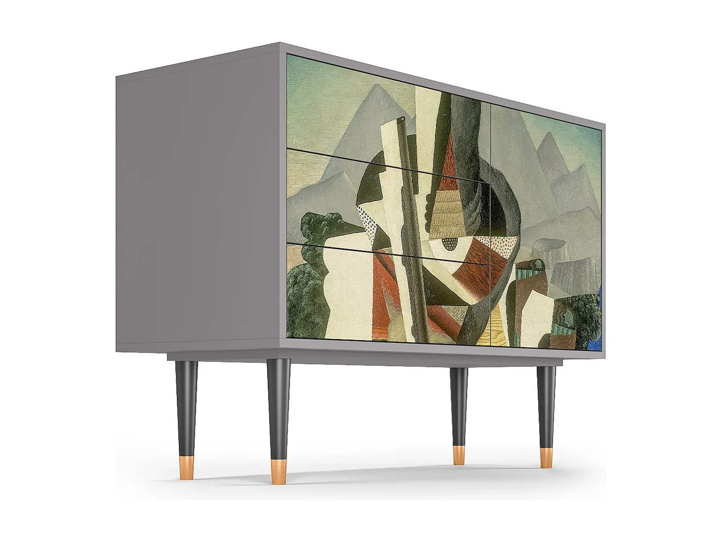 Buffet - 115х84х41 cm - S3 - Abstract Expressionism, Gris