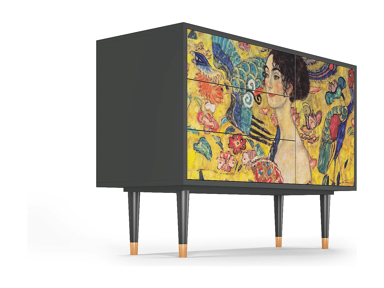 Dressoir - 115х84х41 cm - S3 - The Kiss by Klimt , Antraciet