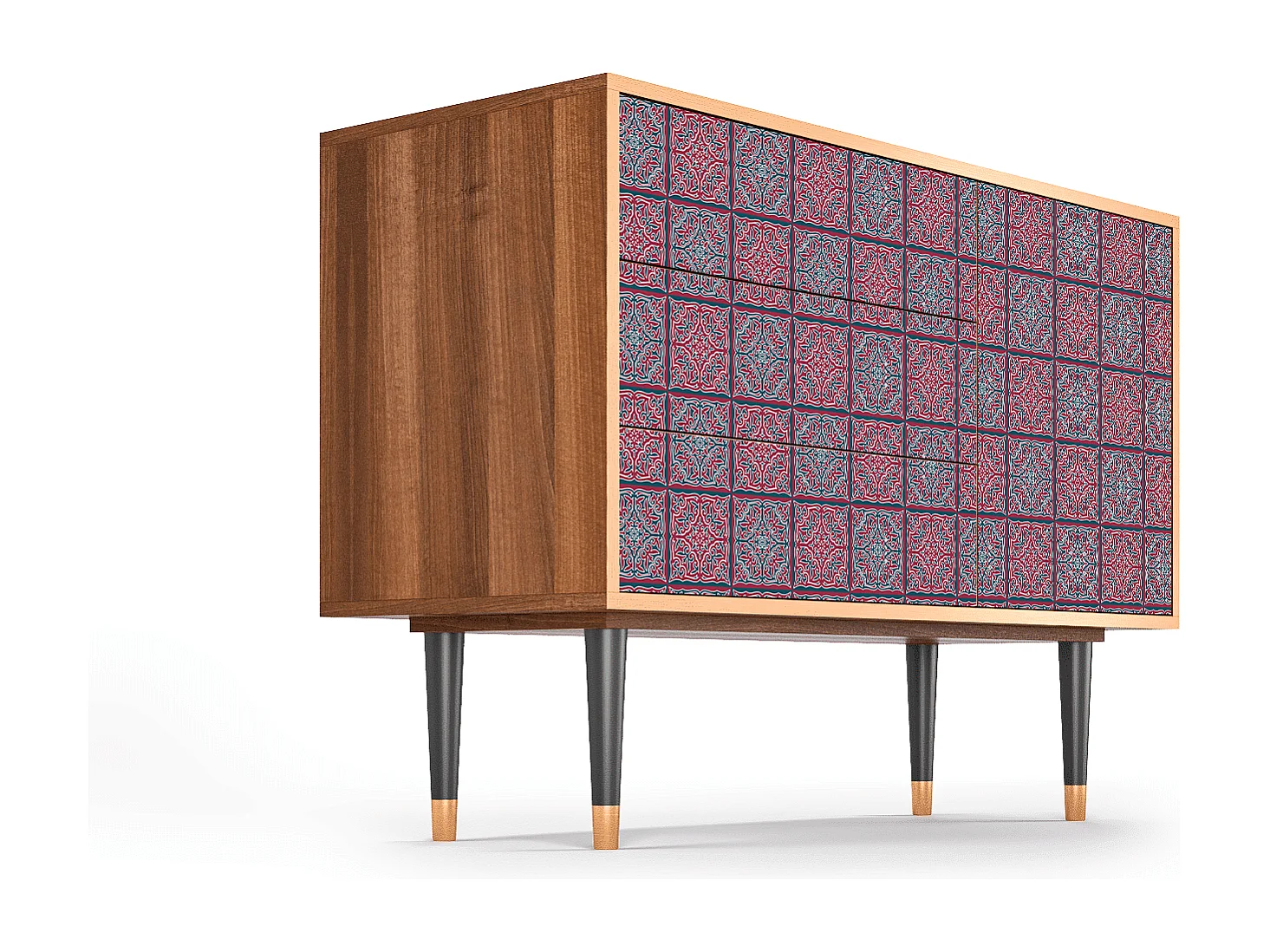 Dressoir - 115х84х41 cm - S3 - Riviera Mosaic, Walnoot