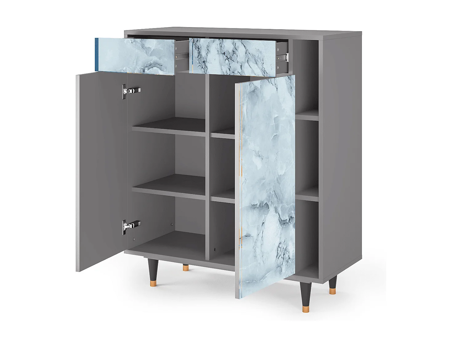 Dressoir - 96х110х41 cm - BS6 - Glacial Colour, Grijs