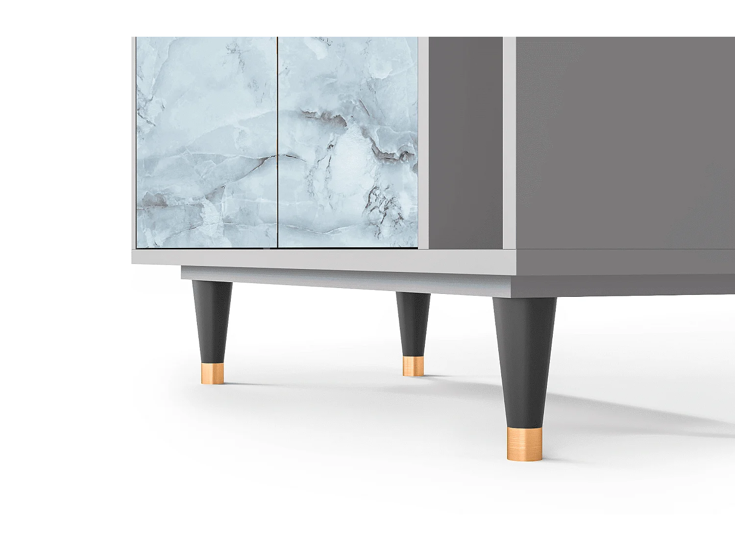 Kredens - 96х110х41 cm - BS6 - Glacial Colour, Szary