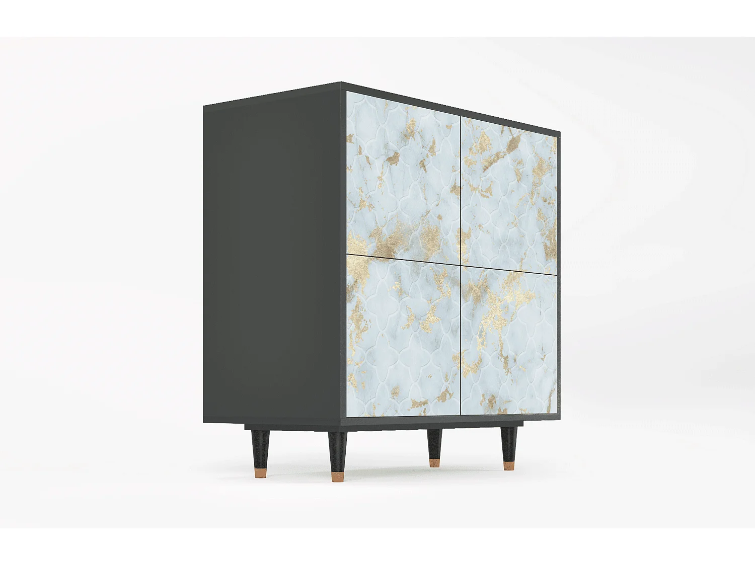 Buffet - 94x96x48 cm - BS3 - Golden Waves, Anthracite