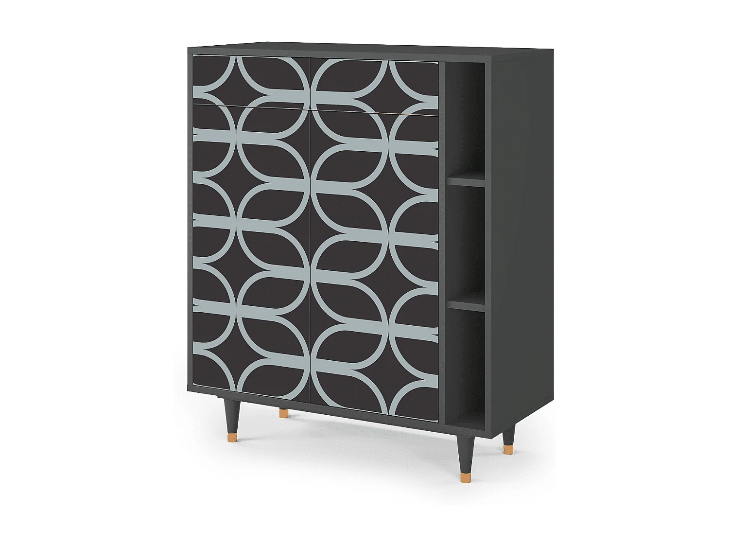 Buffet - 96х110х41 cm - BS6 - Braided Blue, Anthracite