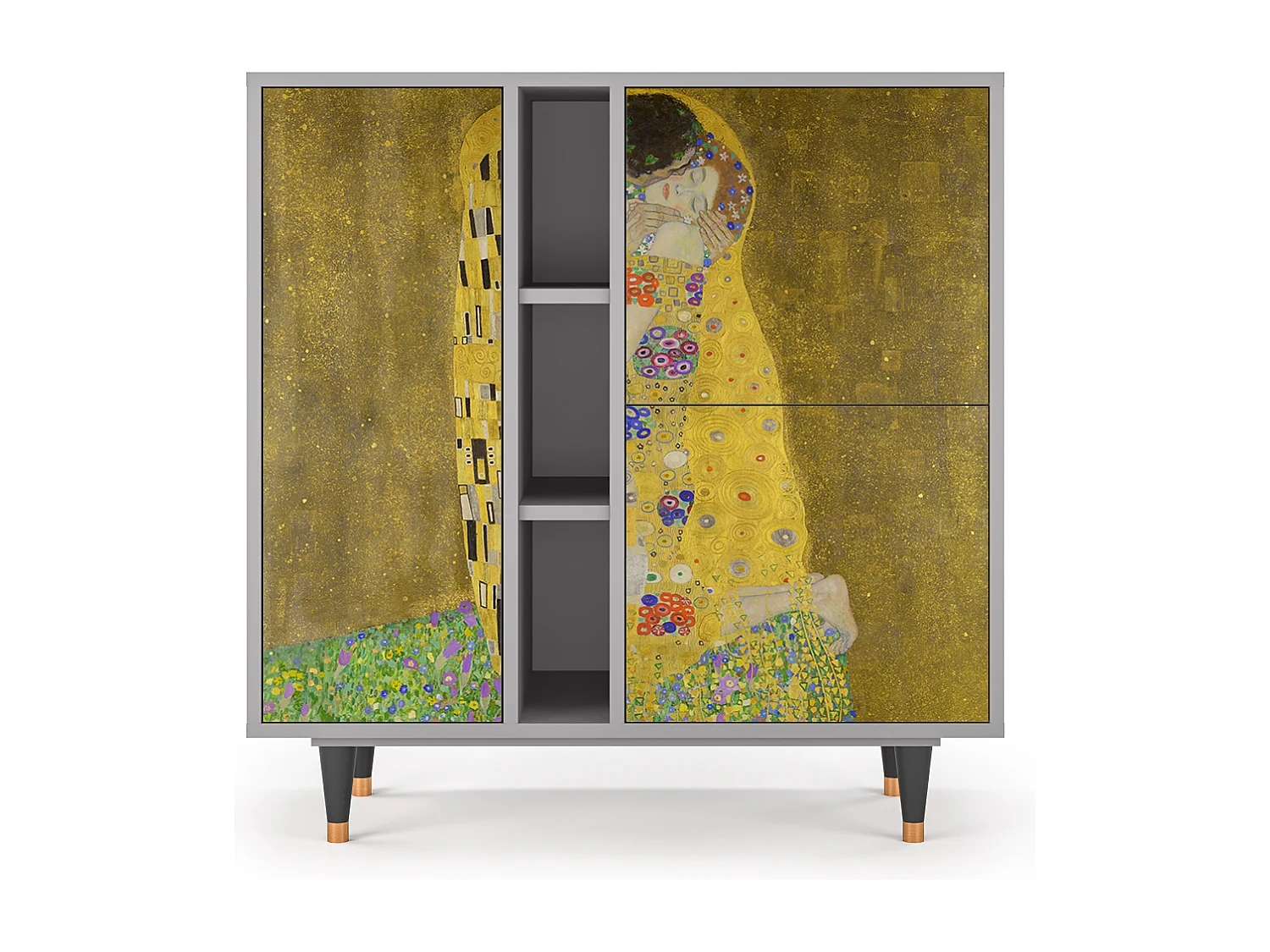 Kredens - 94х96х41 cm - BS5 - The Kiss by Klimt , Szary