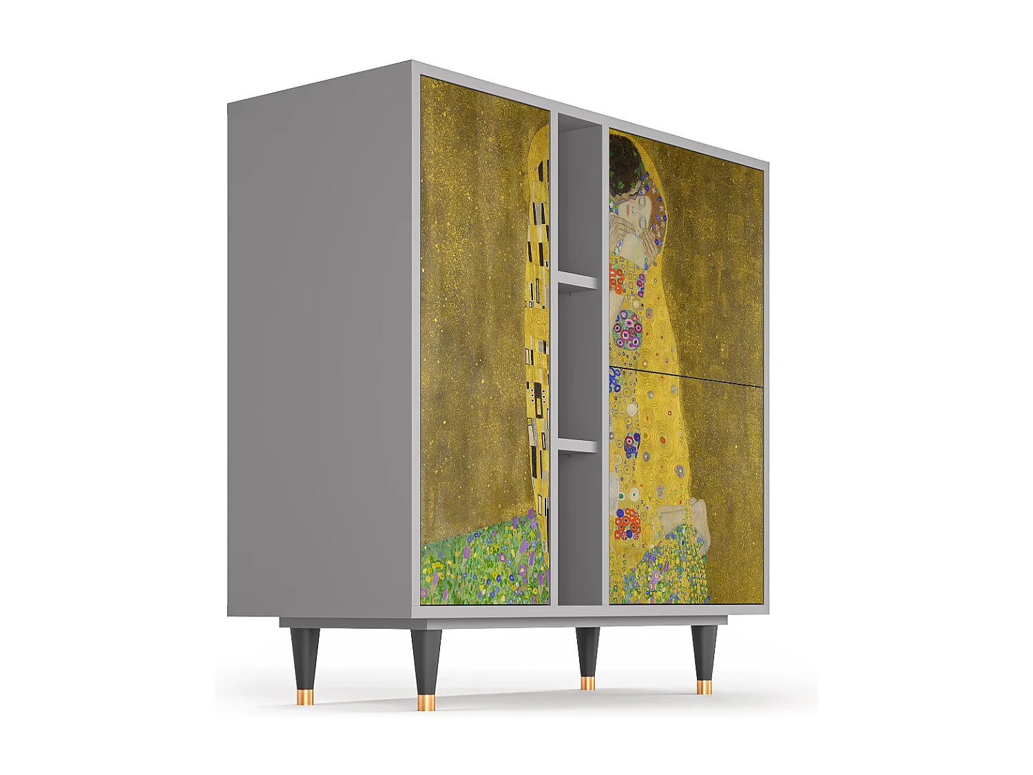 Kredens - 94х96х41 cm - BS5 - The Kiss by Klimt , Szary