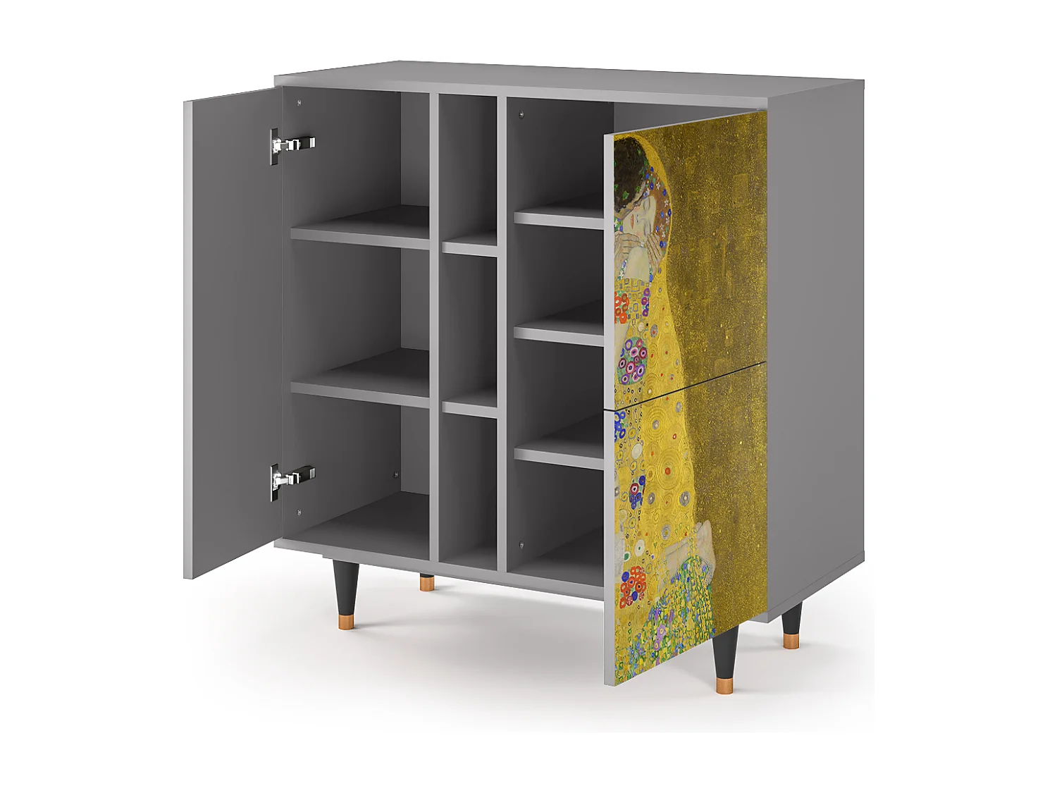 Kredens - 94х96х41 cm - BS5 - The Kiss by Klimt , Szary