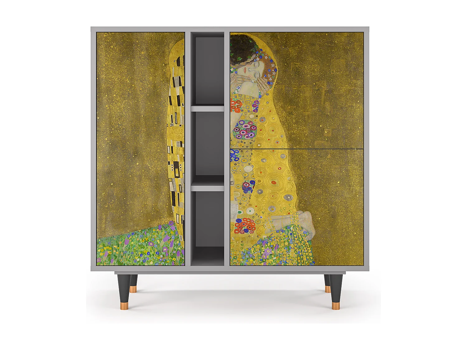Credenza - 94х96х41 cm - BS5 - The Kiss by Klimt , Grigio