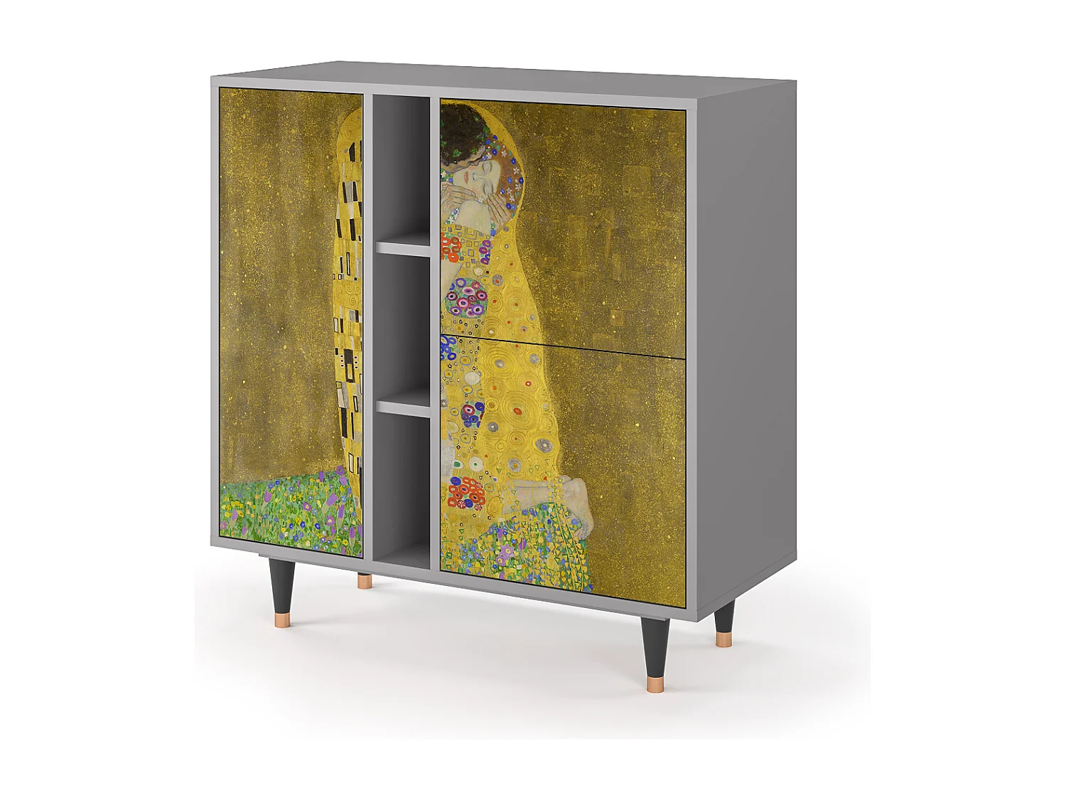 Credenza - 94х96х41 cm - BS5 - The Kiss by Klimt , Grigio