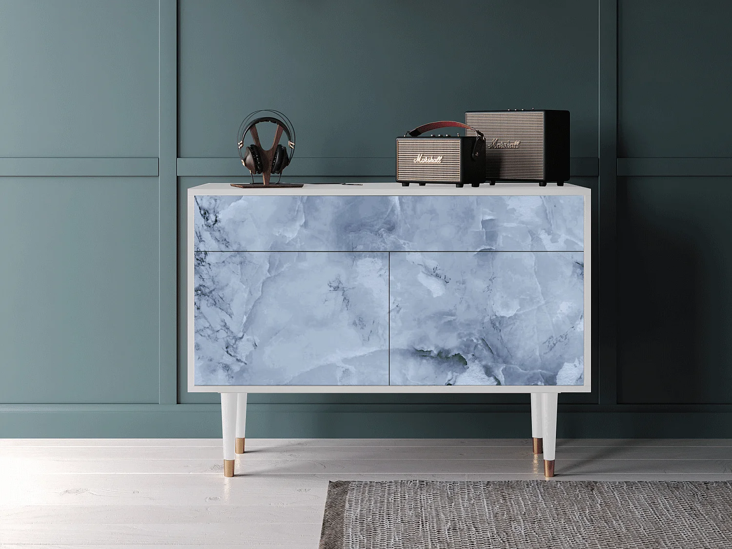 Buffet - 115x85x48 cm - BS4 - Feather Ice, Blanc