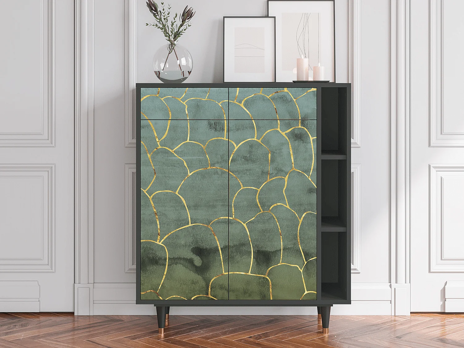 Buffet - 96х110х41 cm - BS6 - Magnificent Water Lily, Anthracite
