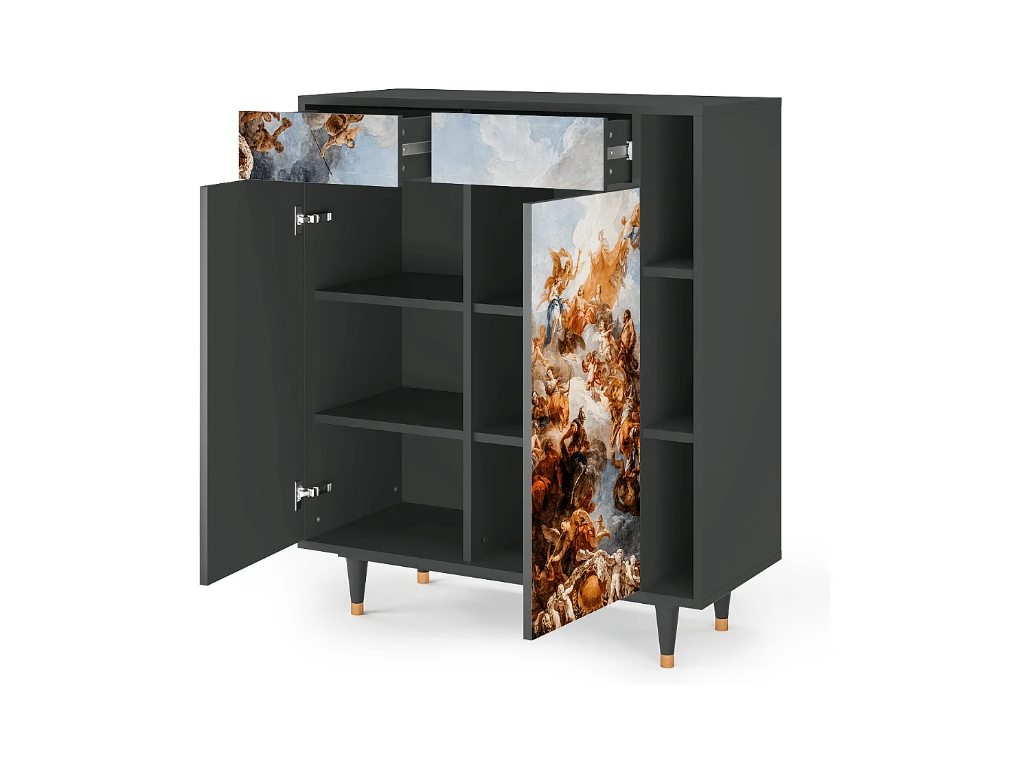 Sideboard - 96х110х41 cm - BS6 - Versailles, Anthrazit