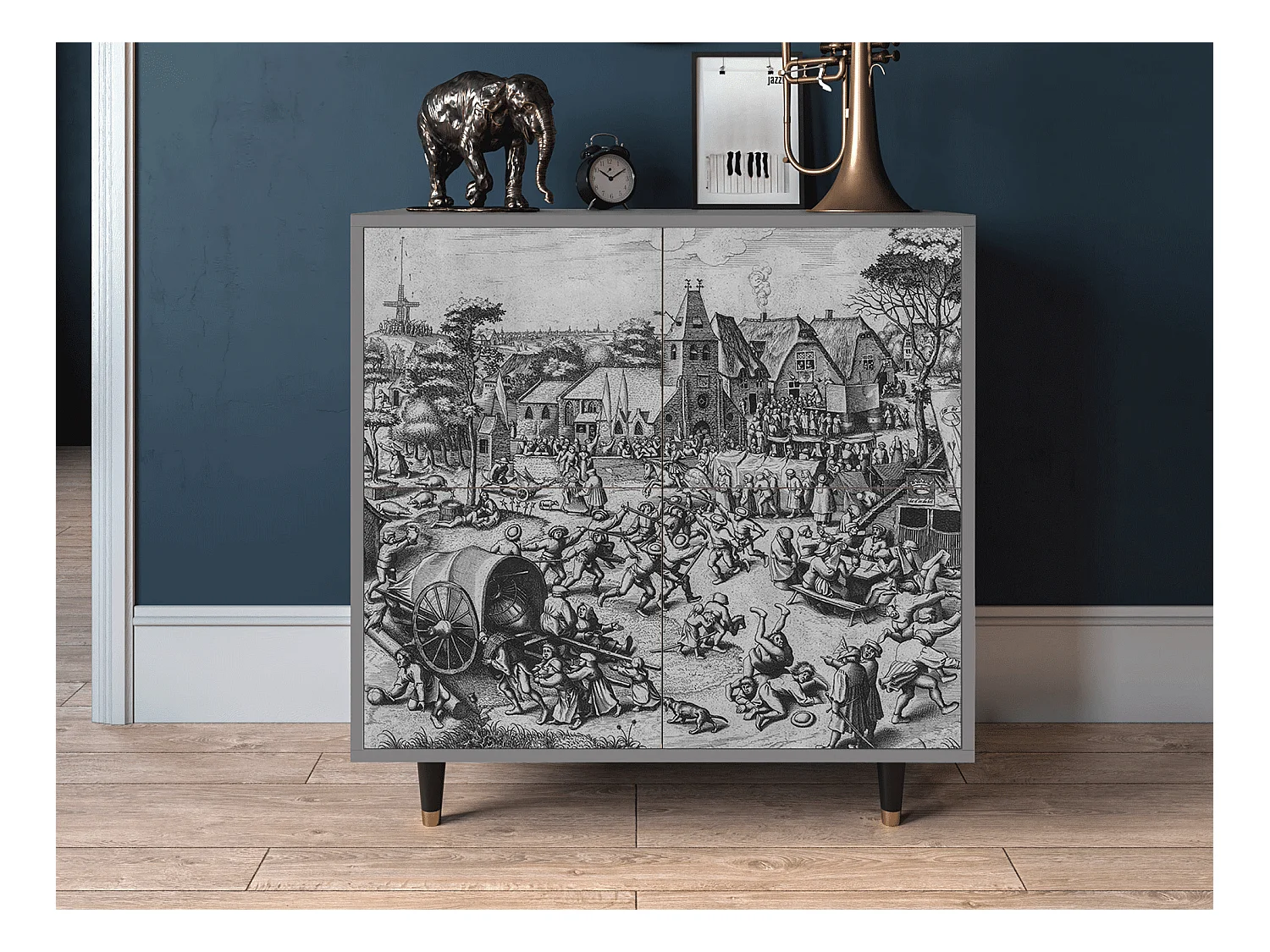 Kredens - 94x96x48 cm - BS3 - The Festival of Saint, Szary