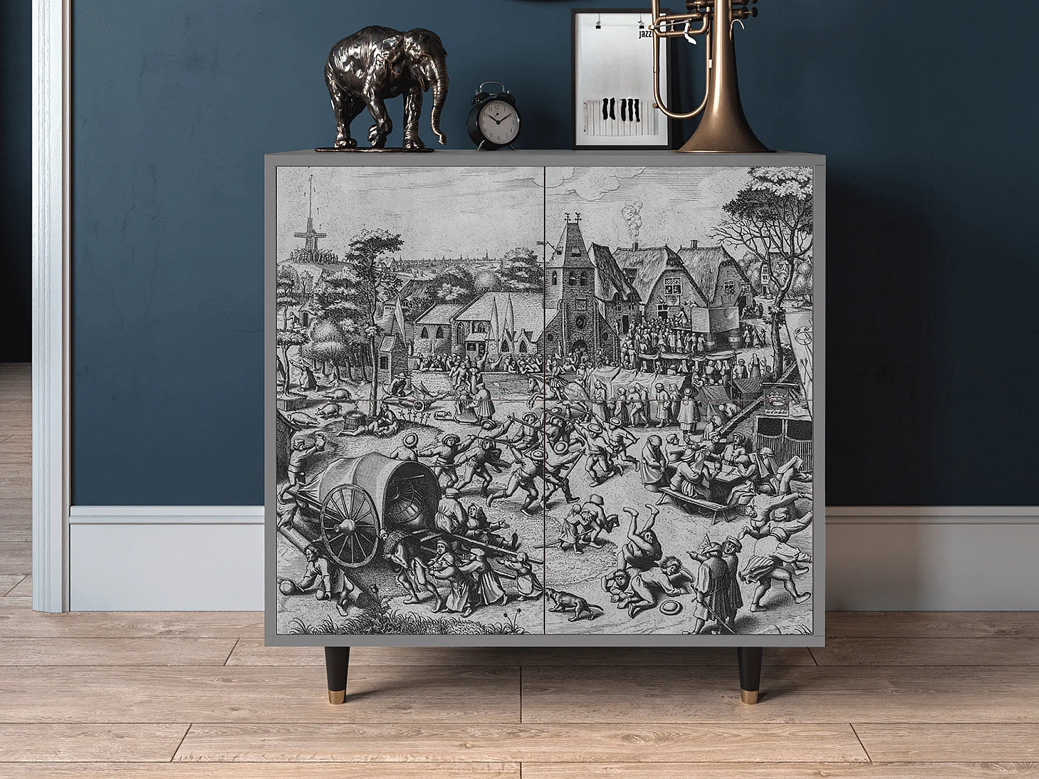 Buffet - 94x96x48 cm - BS3 - The Festival of Saint, Gris