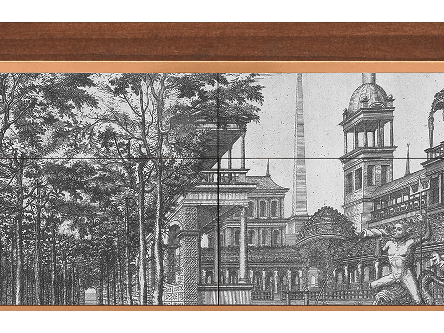 Buffet - 115x85x48 cm - BS4 - View of the Piazza, Noyer