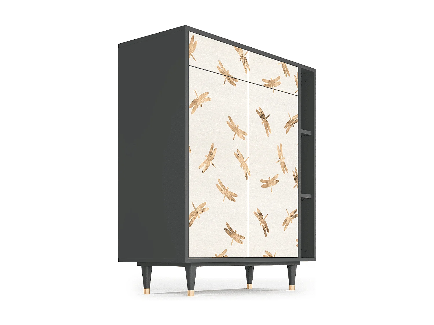 Aparador - 96х110х41 cm - BS6 - Nude Dragonflies, Antracita