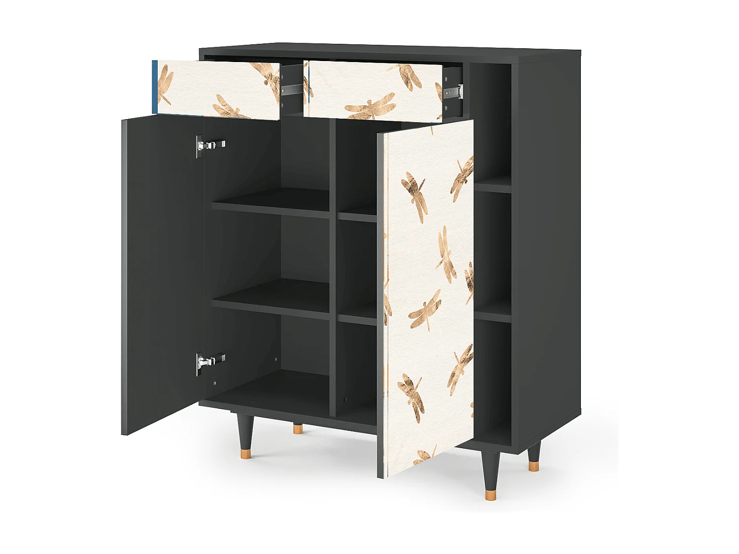 Aparador - 96х110х41 cm - BS6 - Nude Dragonflies, Antracita