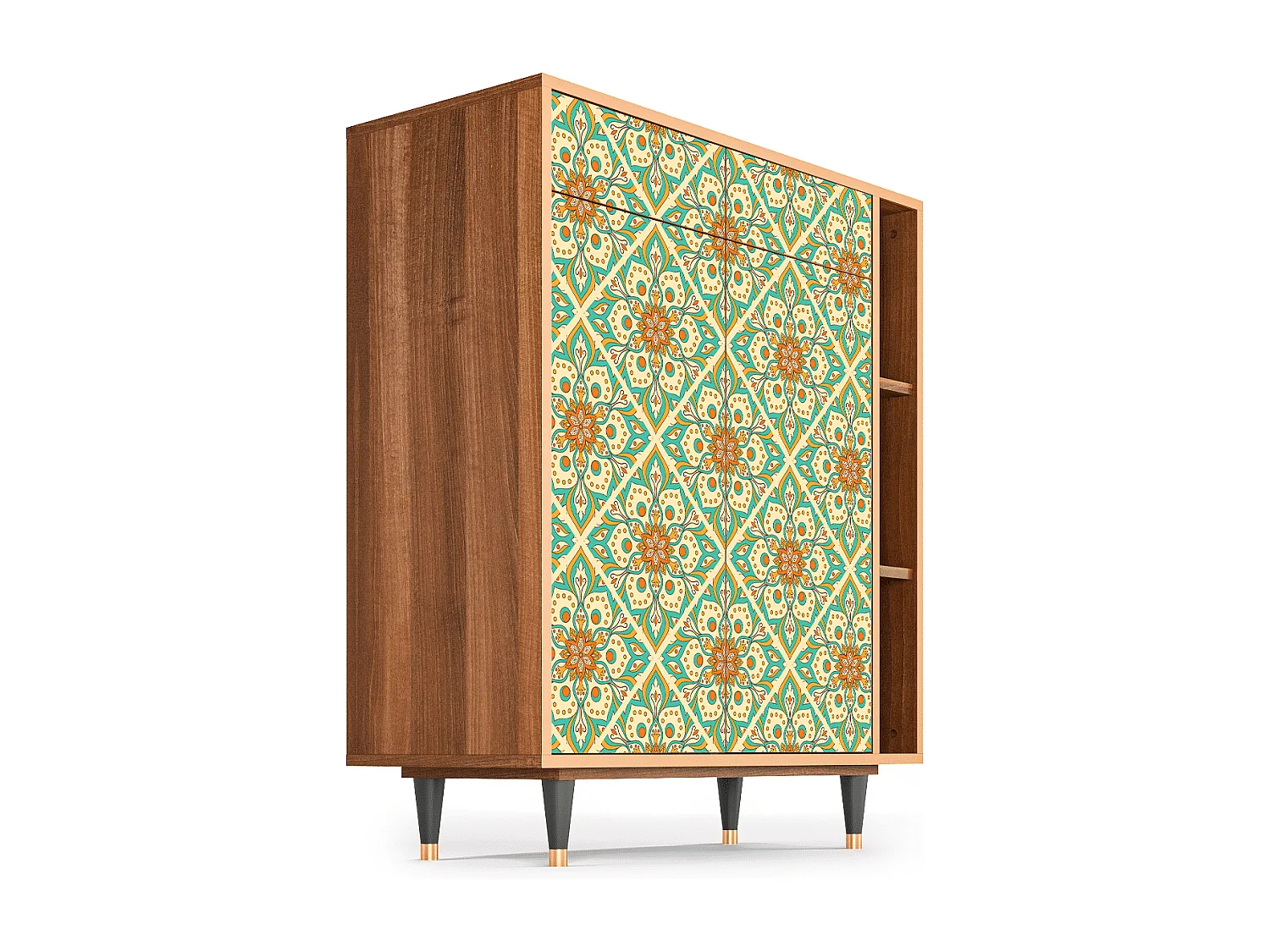 Credenza - 96х110х41 cm - BS6 - Hindu Daisy, Noce