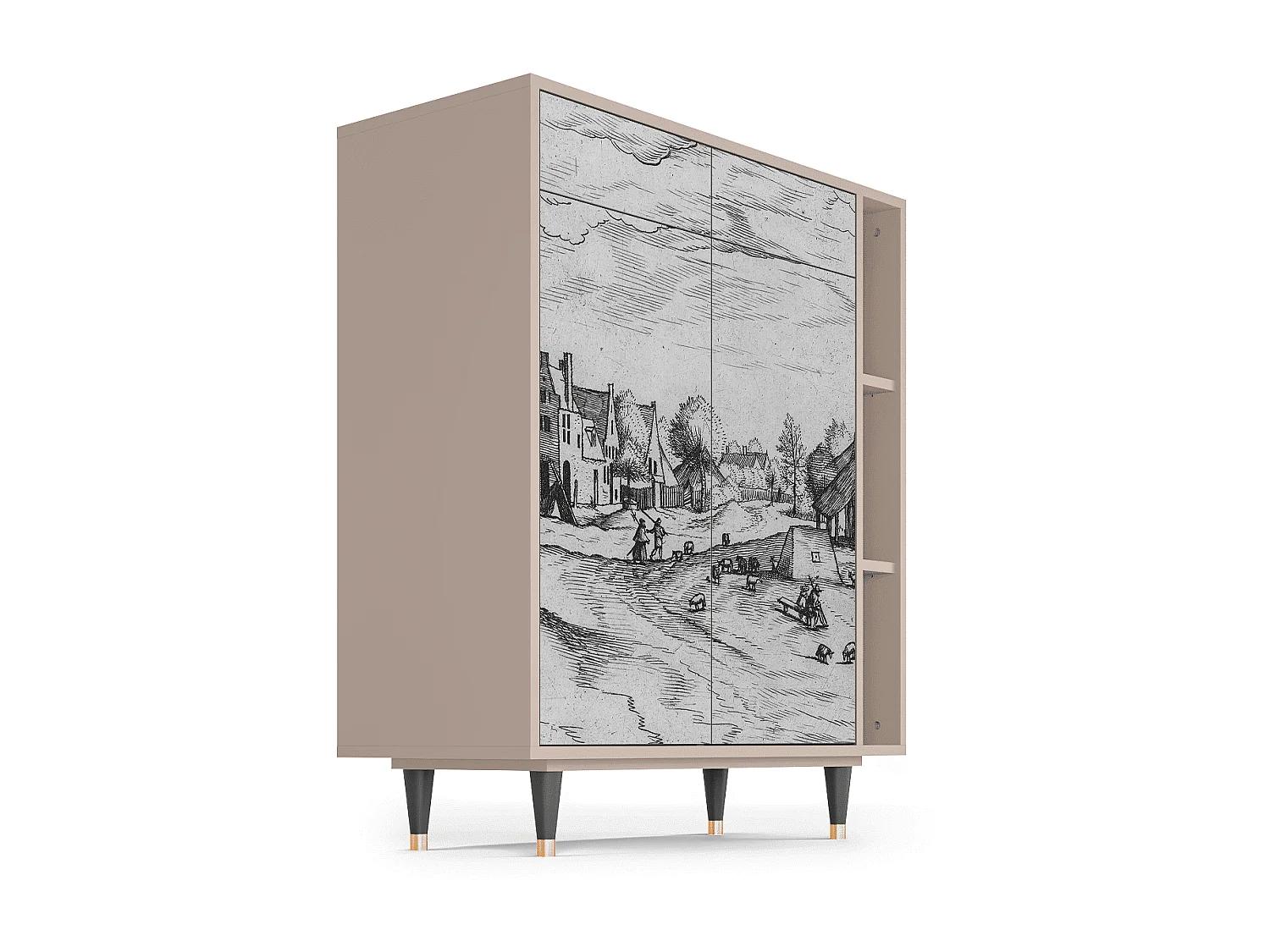 Aparador - 96х110х41 cm - BS6 - Country Village, Latte