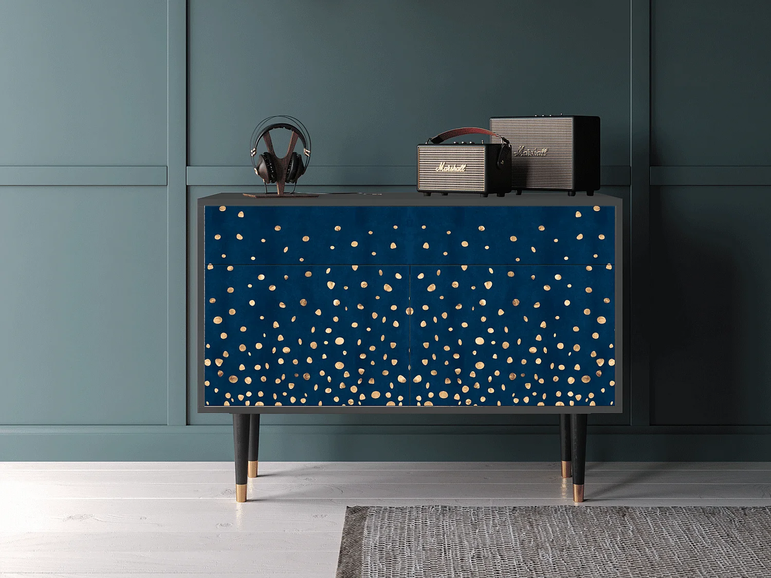 Kredens - 115x85x48 cm - BS4 - Night Skies, Antracyt