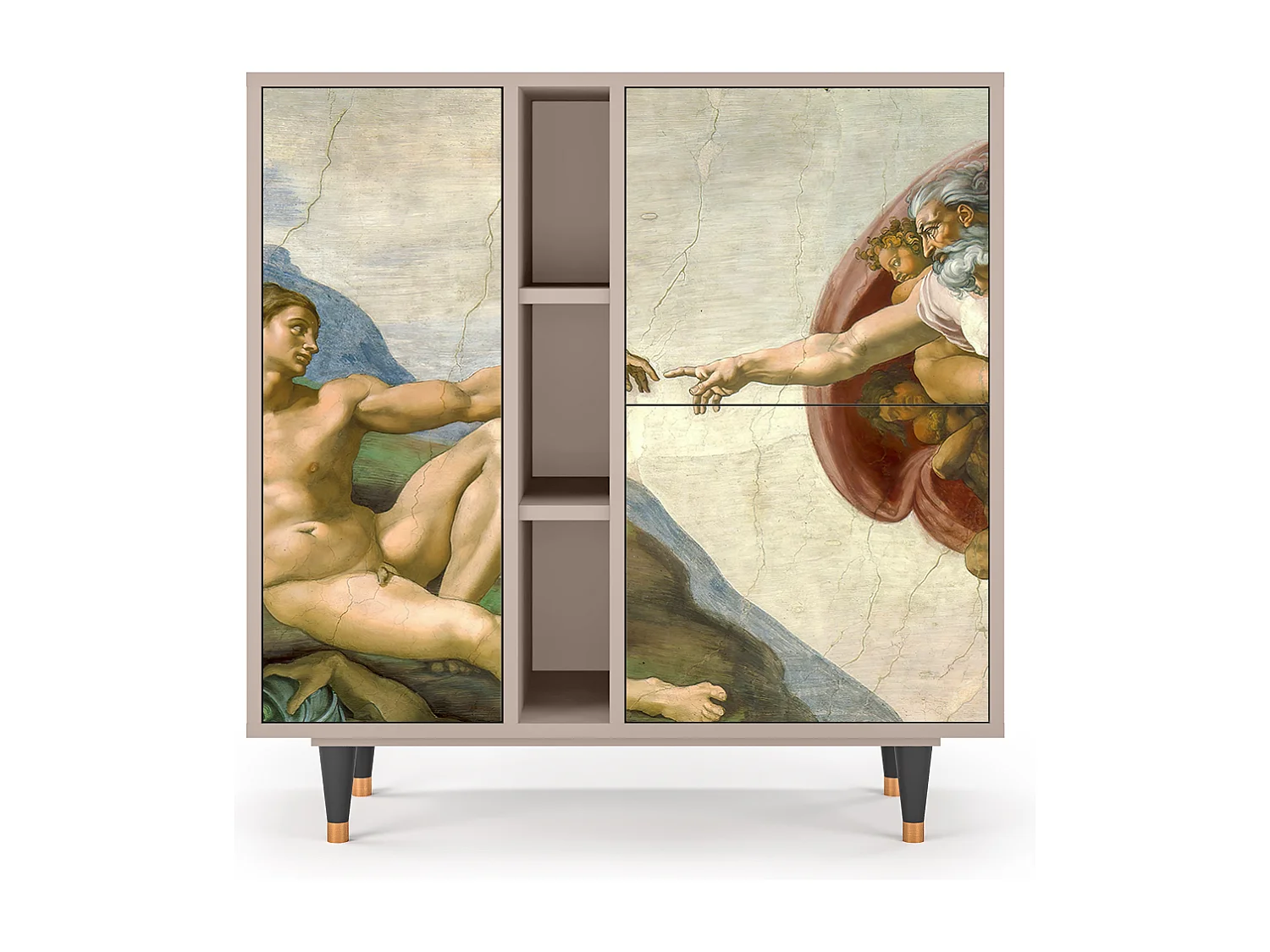 Kredens - 94х96х41 cm - BS5 - The Creation of Adam, Latte
