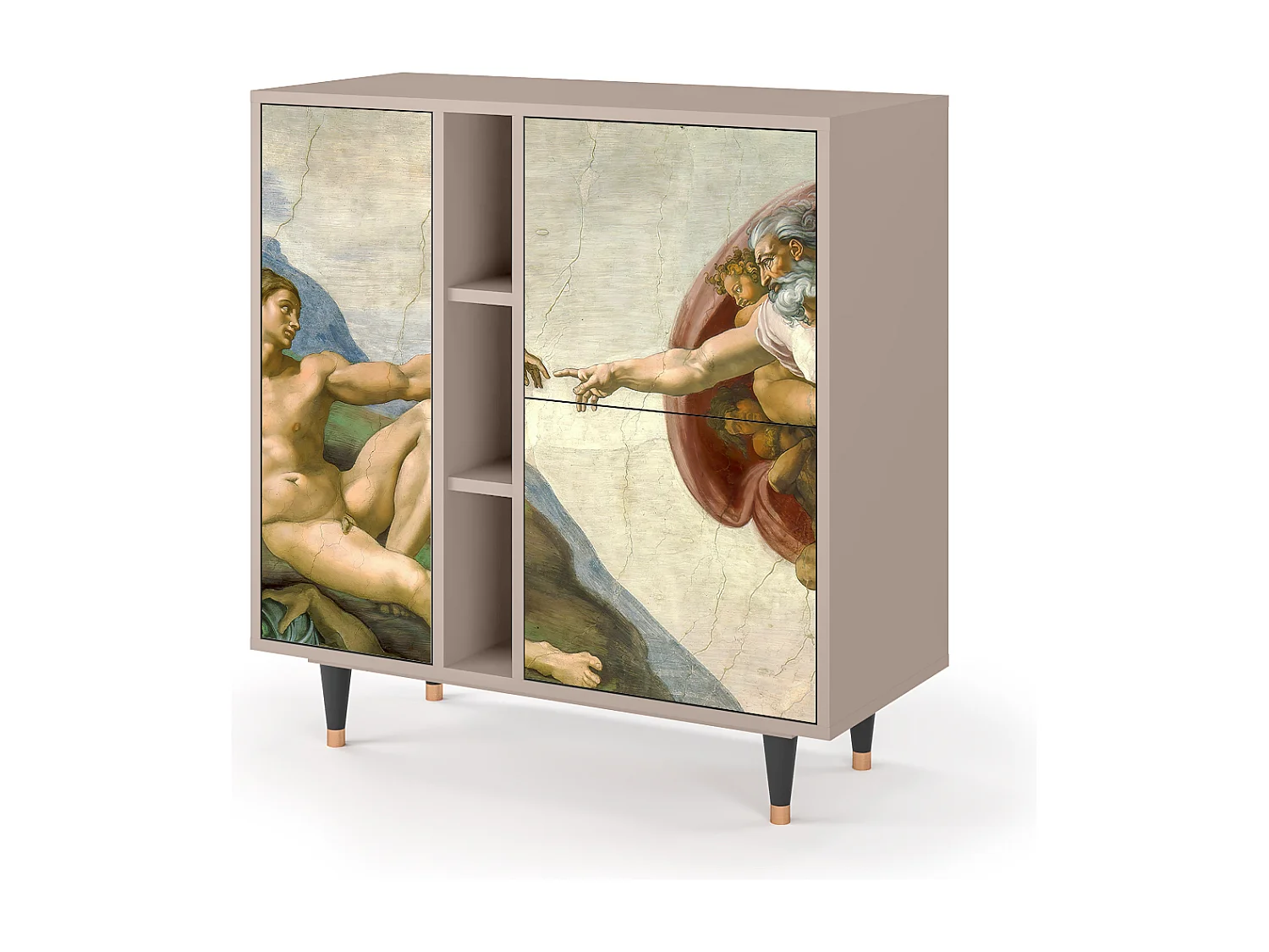 Kredens - 94х96х41 cm - BS5 - The Creation of Adam, Latte