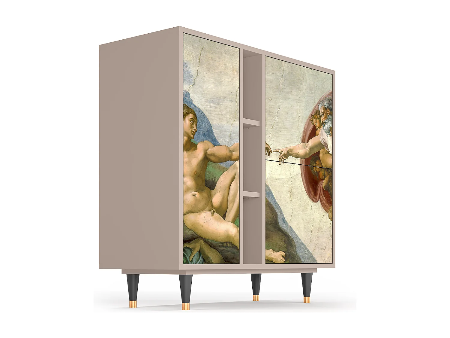 Kredens - 94х96х41 cm - BS5 - The Creation of Adam, Latte