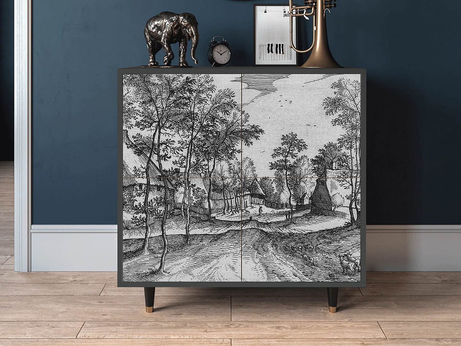 Sideboard - 94x96x48 cm - BS3 - Village Road, Anthrazit