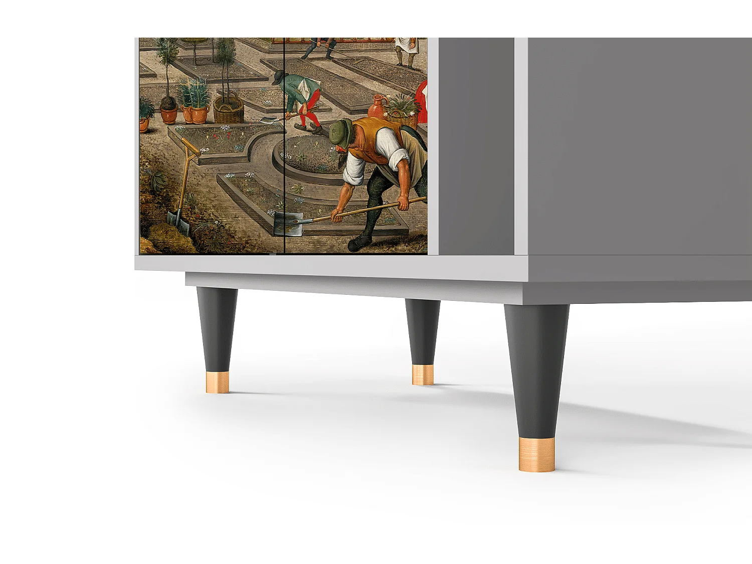 Kredens - 96х110х41 cm - BS6 - The Younger - Spring, Szary