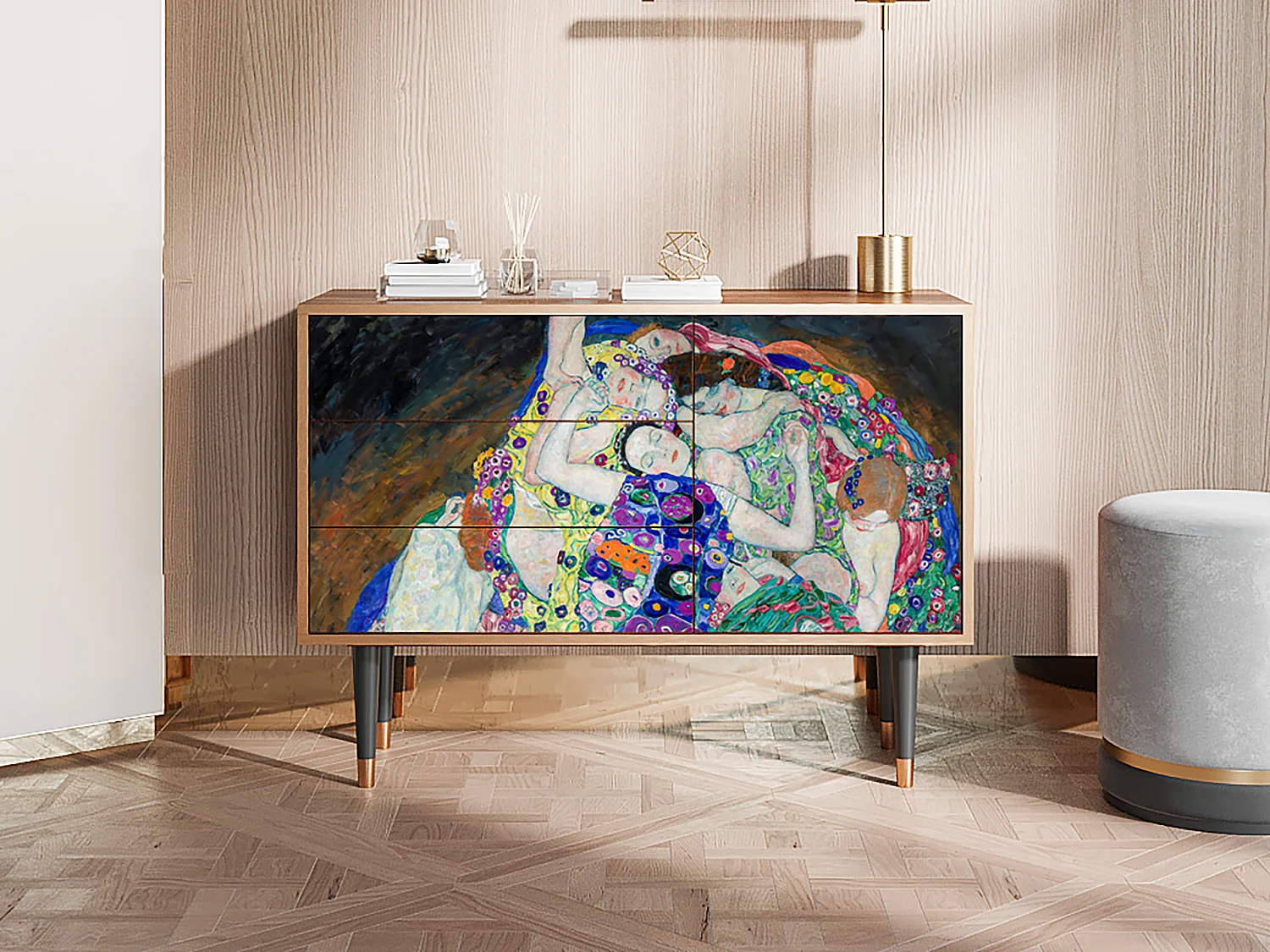 Aparador - 115х84х41 cm - S3 - The Maiden by Klimt, Nogueira