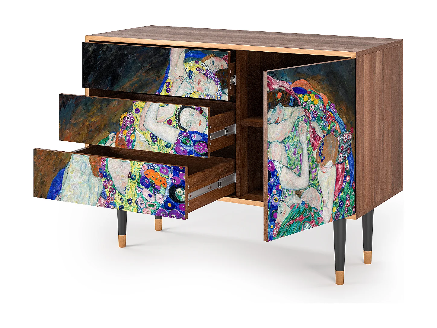 Aparador - 115х84х41 cm - S3 - The Maiden by Klimt, Nogueira