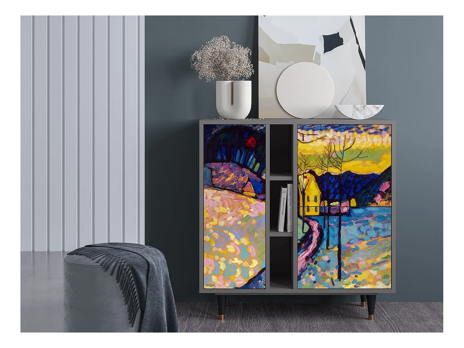 Buffet - 94х96х41 cm - BS5 - Winter Landscape, Gris