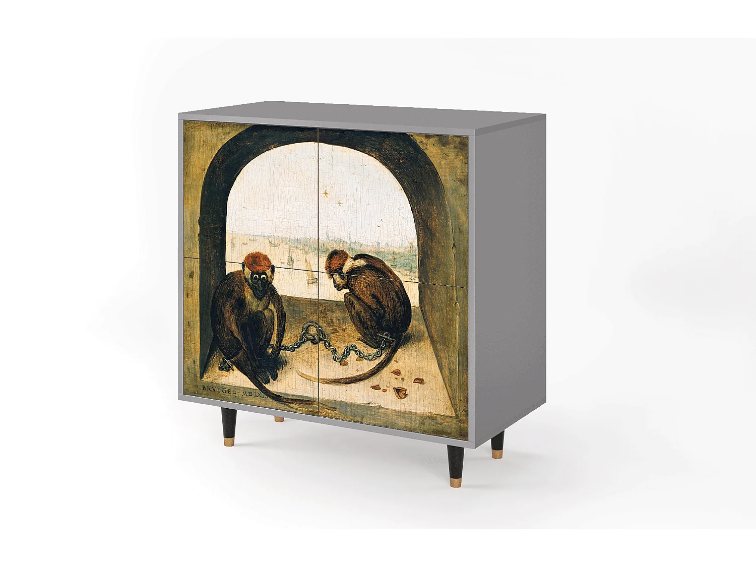 Buffet - 94x96x48 cm - BS3 - Two Monkeys, Gris