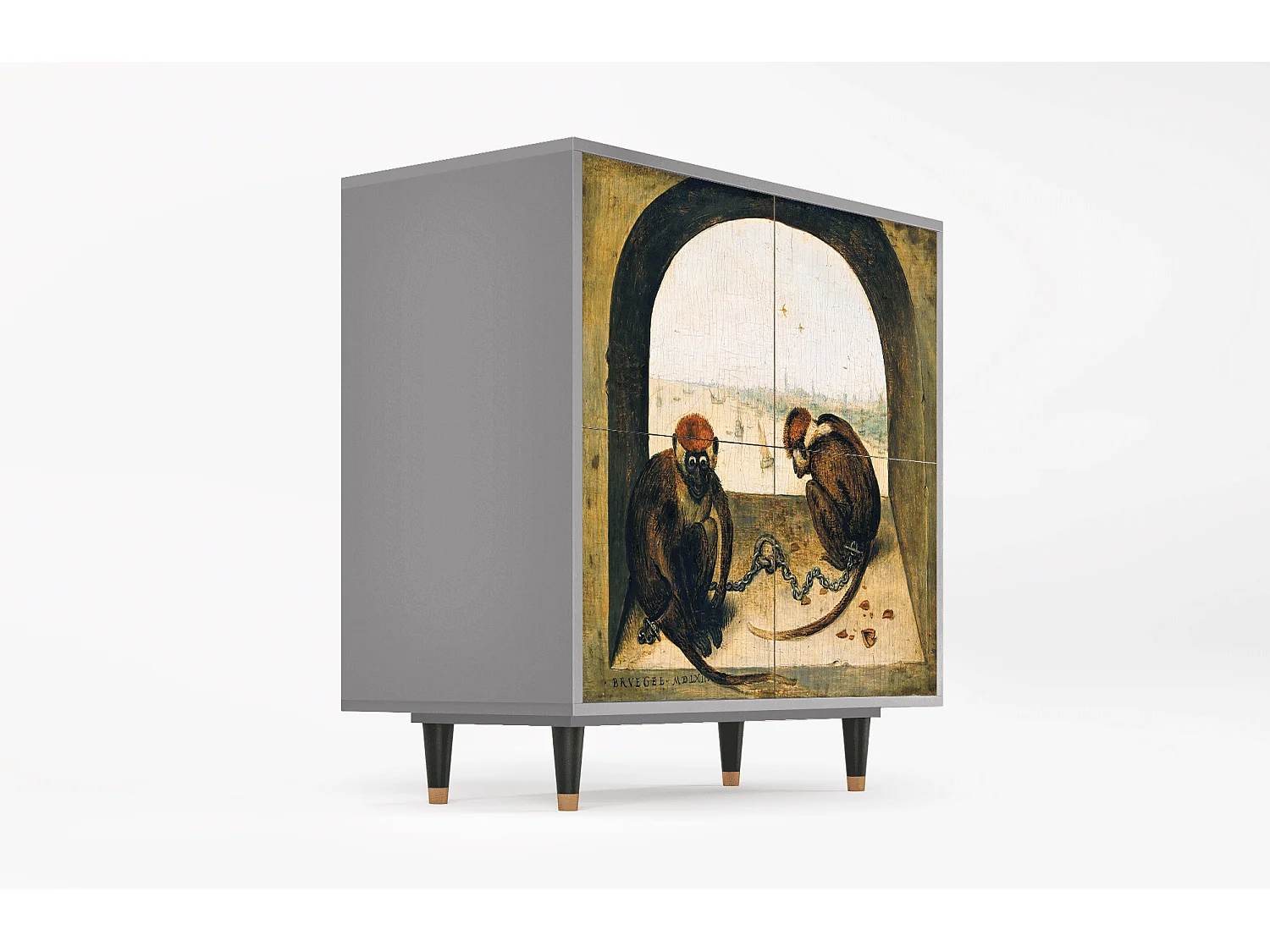 Buffet - 94x96x48 cm - BS3 - Two Monkeys, Gris