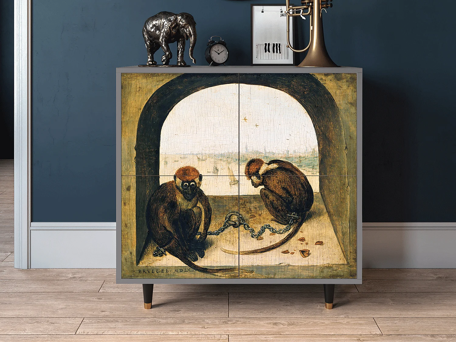 Aparador - 94x96x48 cm - BS3 - Two Monkeys, Cinza