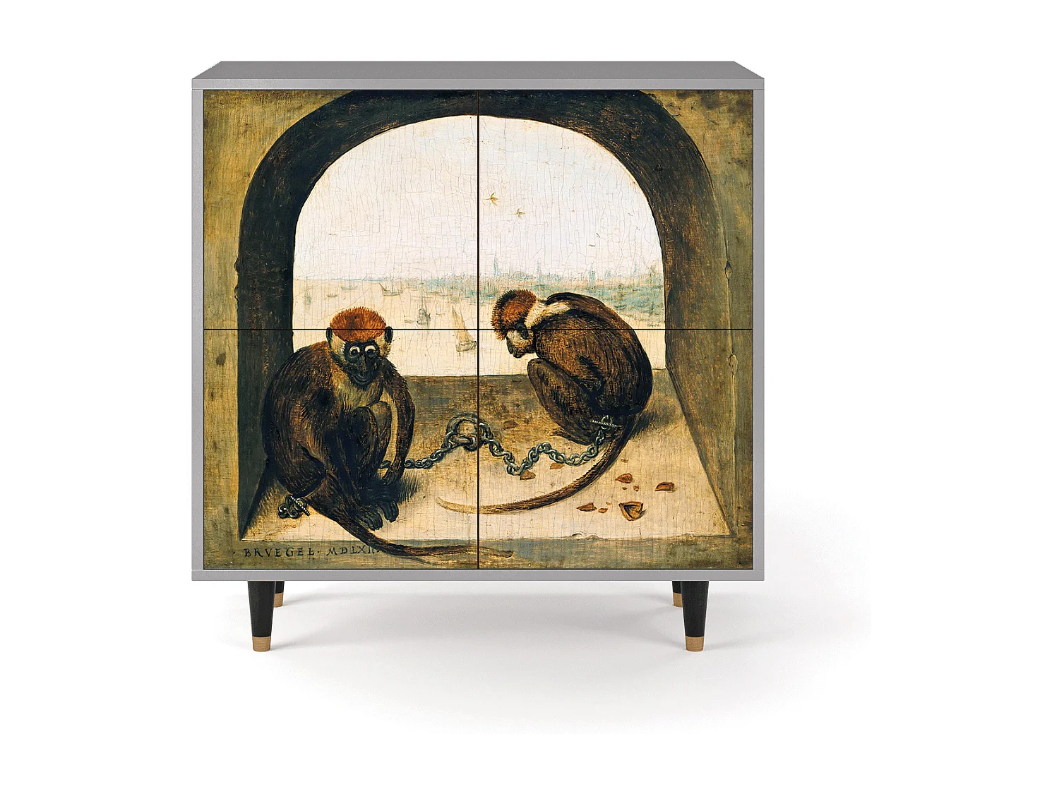 Buffet - 94x96x48 cm - BS3 - Two Monkeys, Gris