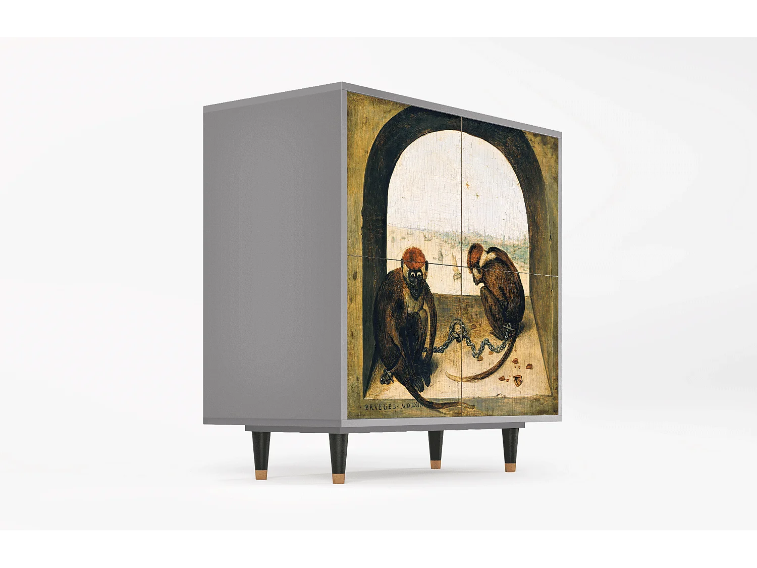 Buffet - 94x96x48 cm - BS3 - Two Monkeys, Gris