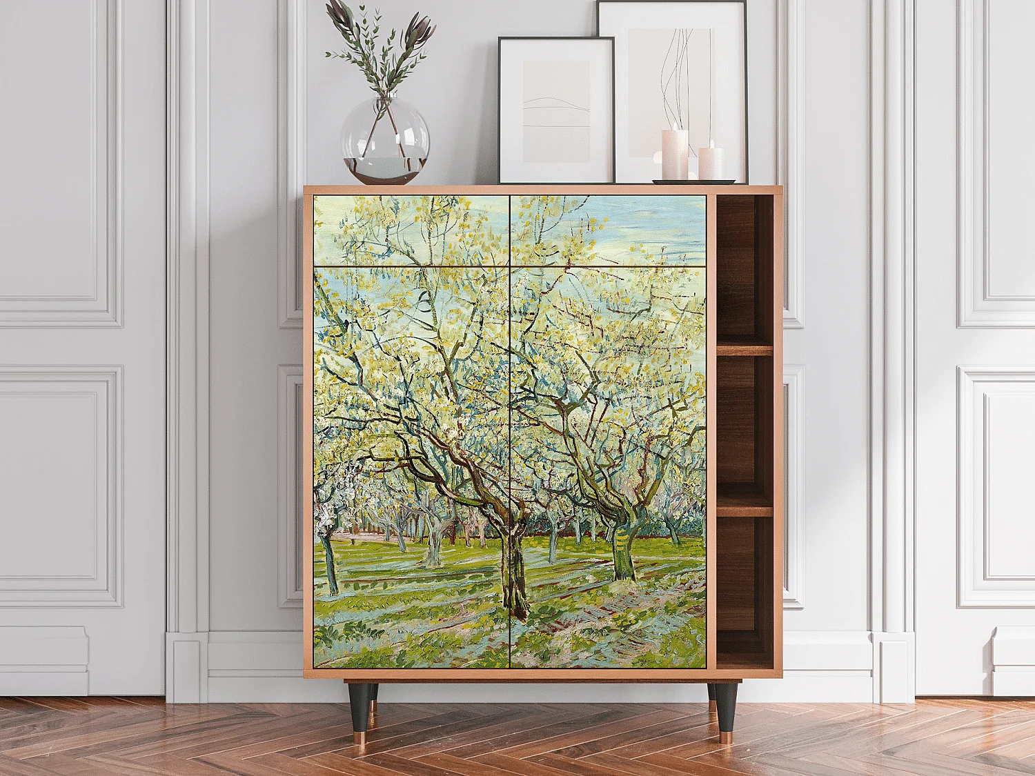 Credenza - 96х110х41 cm - BS6 - The Bianco Orchard, Noce