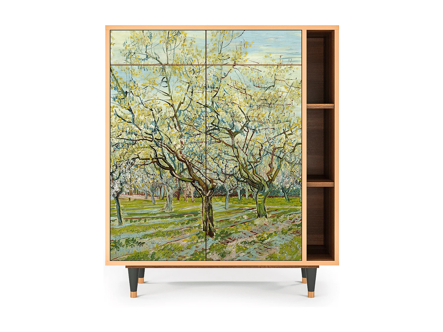 Credenza - 96х110х41 cm - BS6 - The Bianco Orchard, Noce