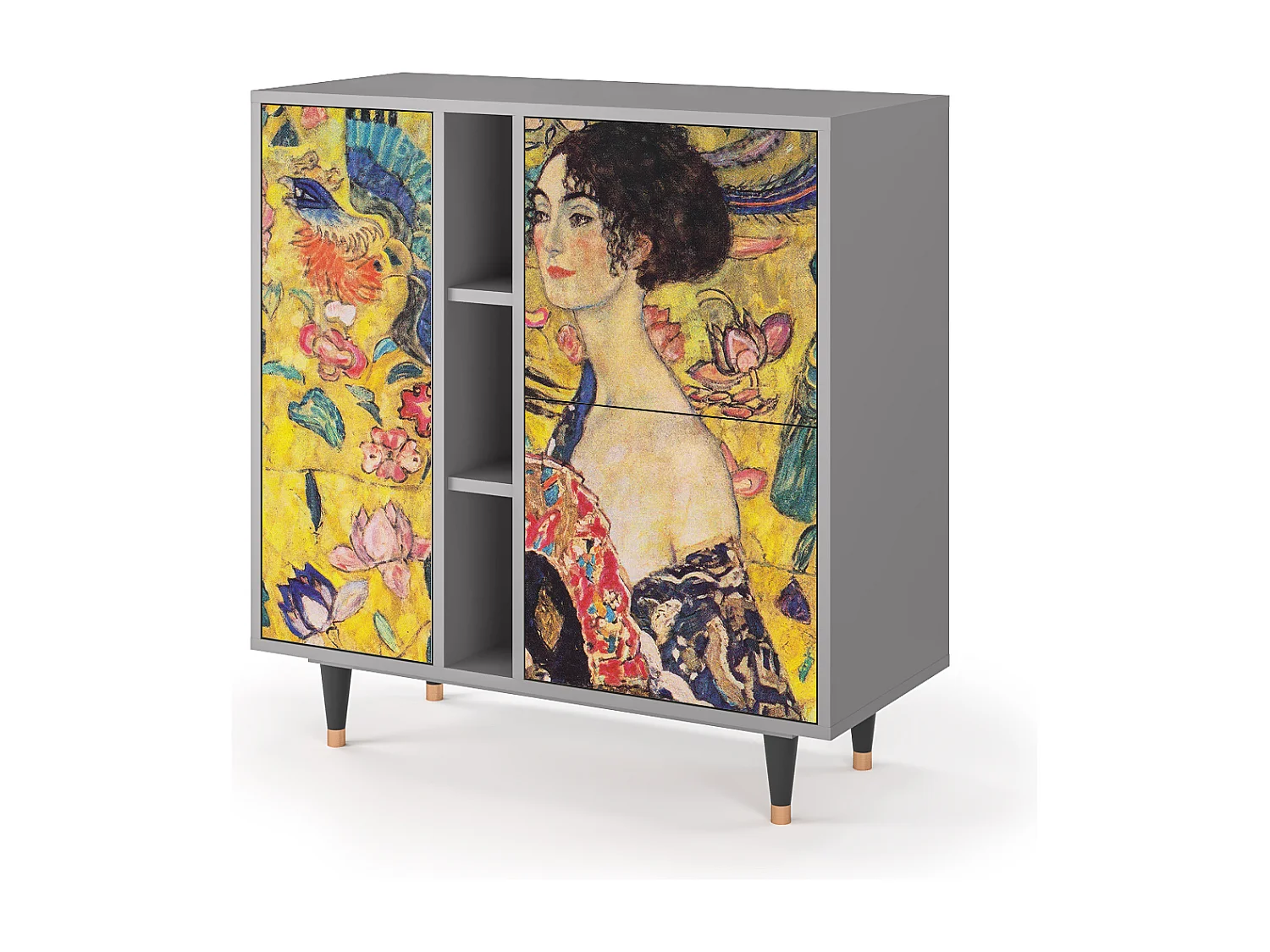 Buffet - 94х96х41 cm - BS5 - Lady with Fan by Klimt, Gris
