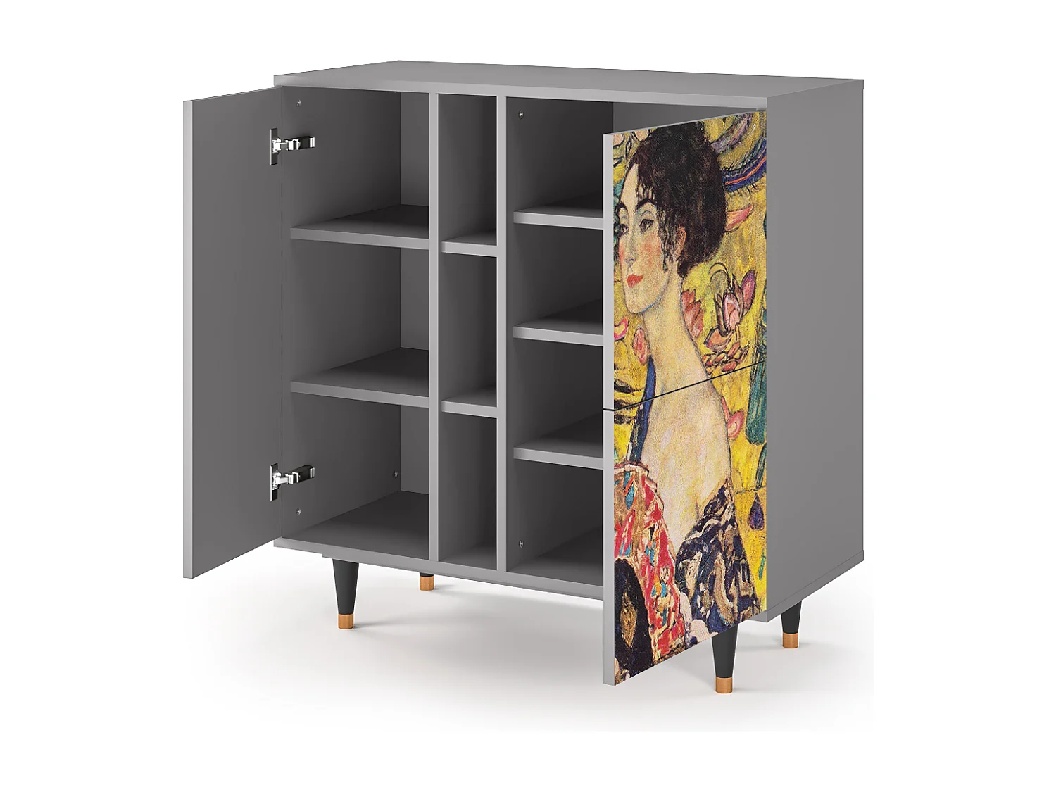 Buffet - 94х96х41 cm - BS5 - Lady with Fan by Klimt, Gris